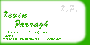 kevin parragh business card